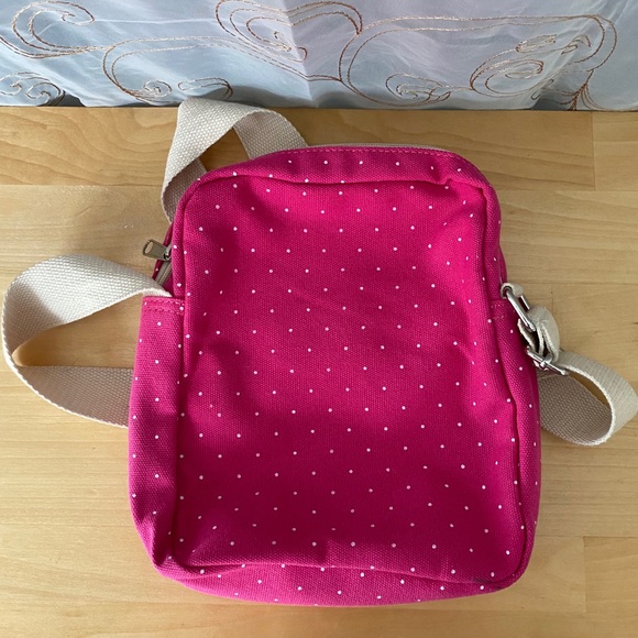 Aztec print crossbody hot pink canvas bag top zip - Picture 5 of 5